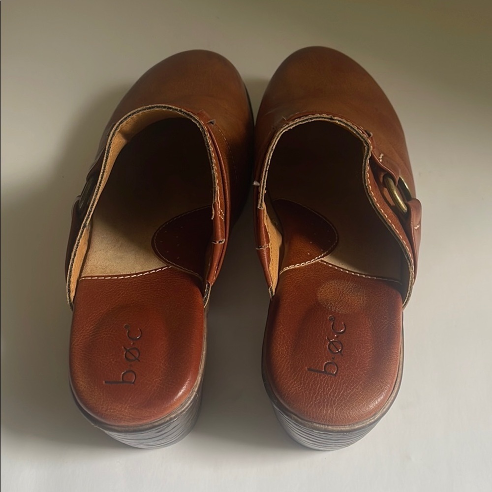 B.O.C “o” RING TAN LEATHER POLLY MULES BC0010916 women’s 9M - Picture 4 of 10